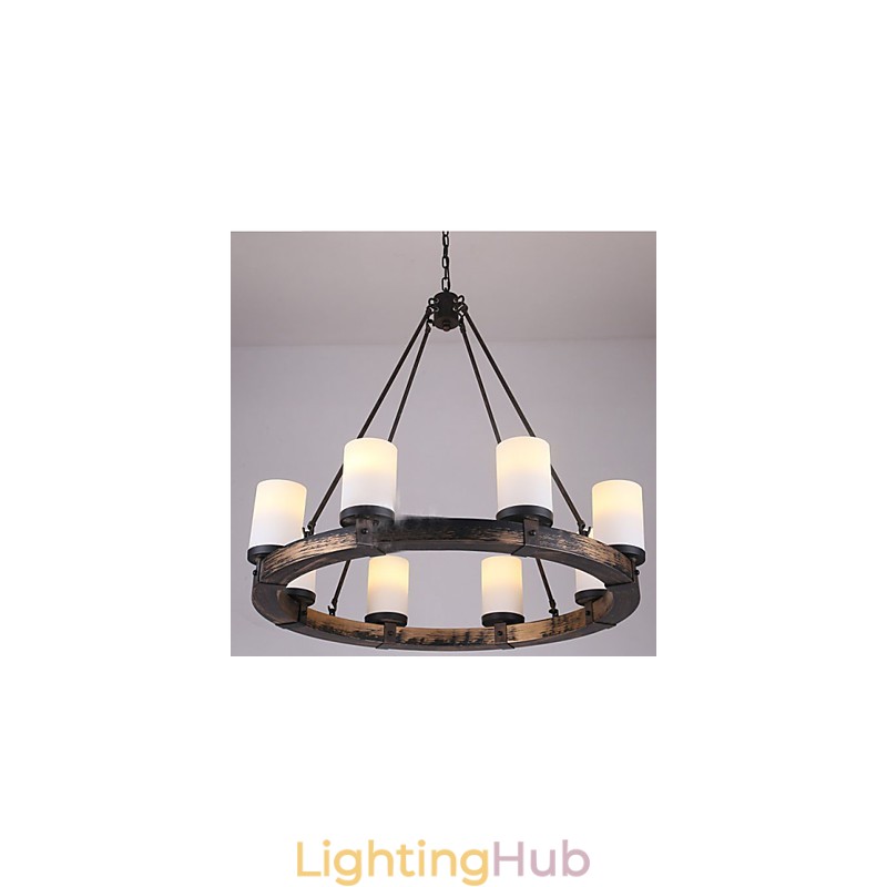 Vintage Old Wood Wooden Chandelier Do