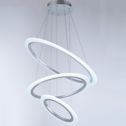 Acrylic Pendant Light Lamps Chandelier Ceiling Lighting with DIY 3 Rings