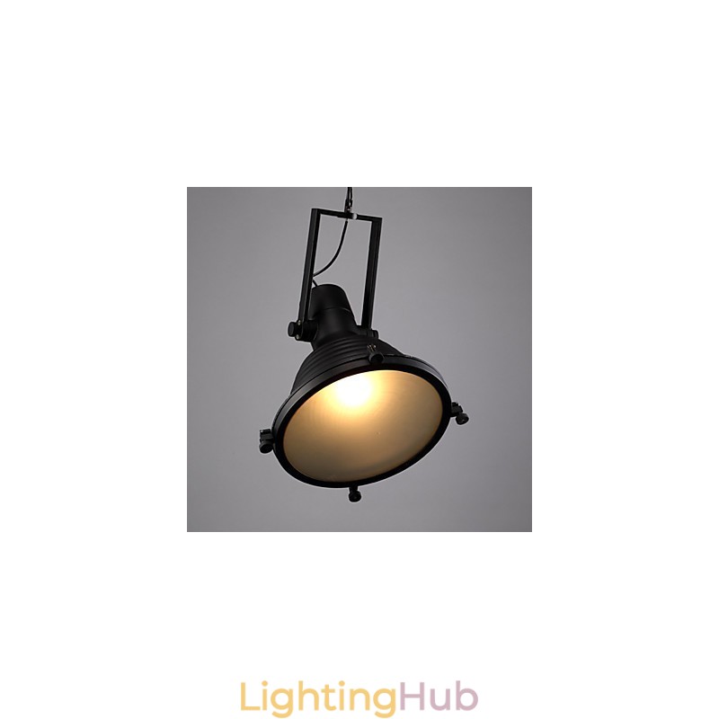 Black Retro Iron Pendant Lamp and Glass Shade Shop
