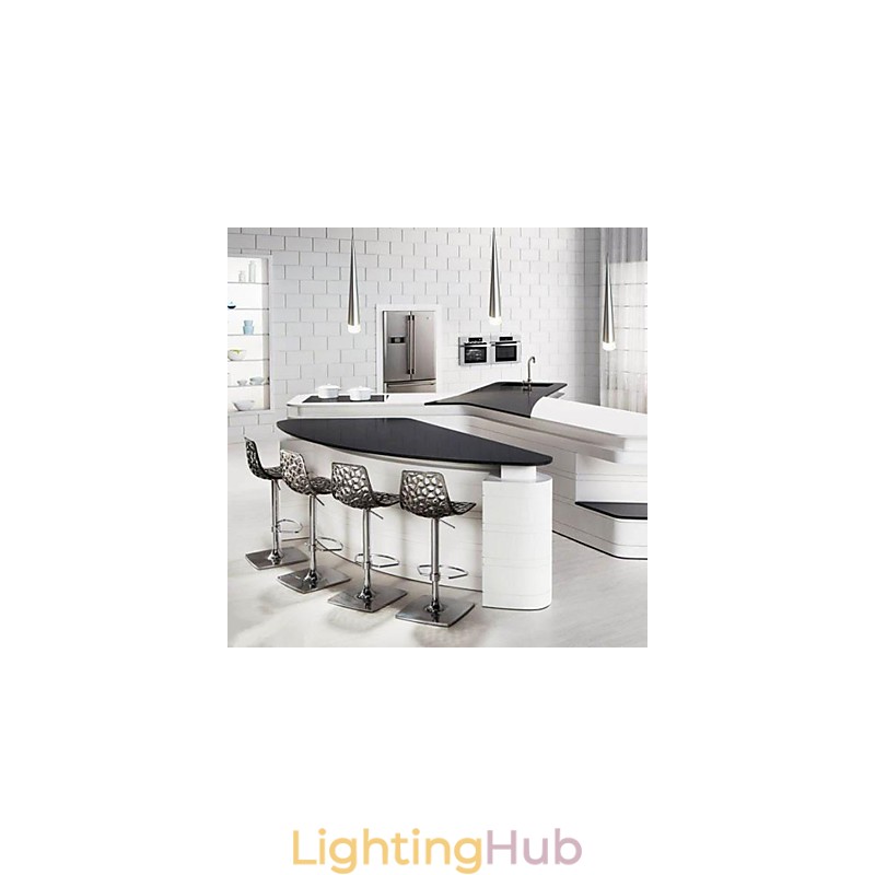 Modern Contemporary Chrome Metal Pendant Light