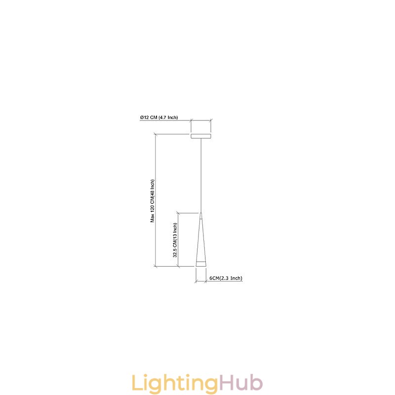 Modern Contemporary Chrome Metal Pendant Light
