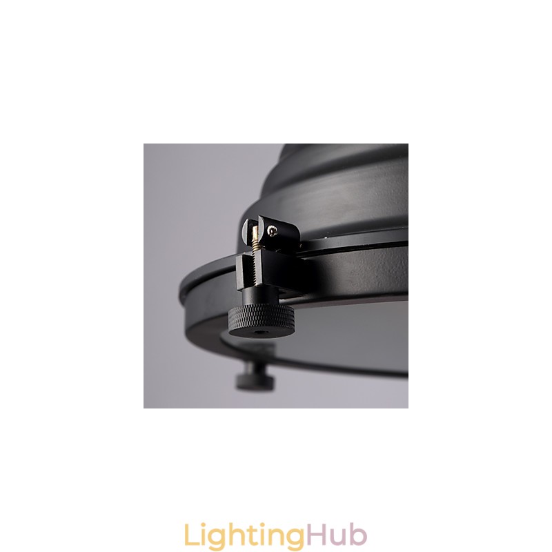 Black Retro Iron Pendant Lamp and Glass Shade Shop