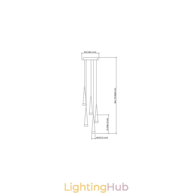 Modern Contemporary Chrome Metal Pendant Light