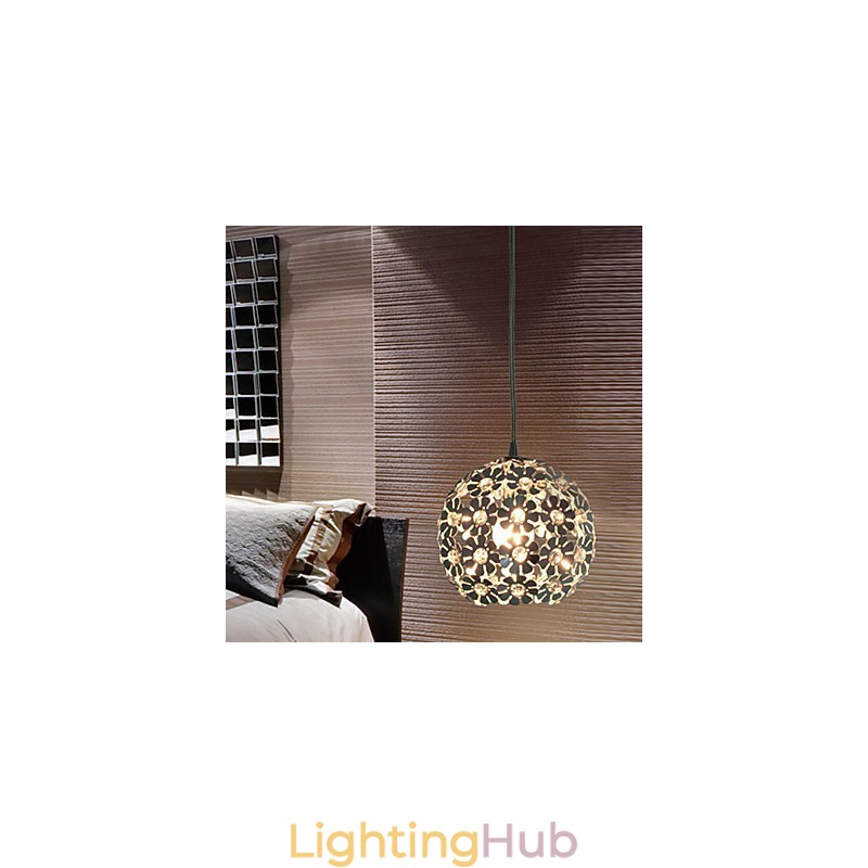 Modern Contemporary Globe Crystal Mini Style Electroplated Pendant Light