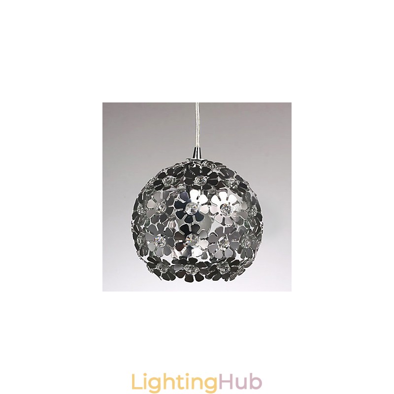 Modern Contemporary Globe Crystal Mini Style Electroplated Pendant Light