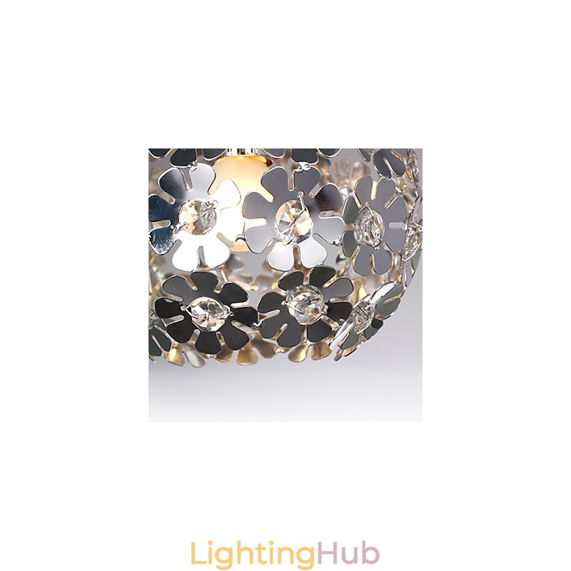 Modern Contemporary Globe Crystal Mini Style Electroplated Pendant Light