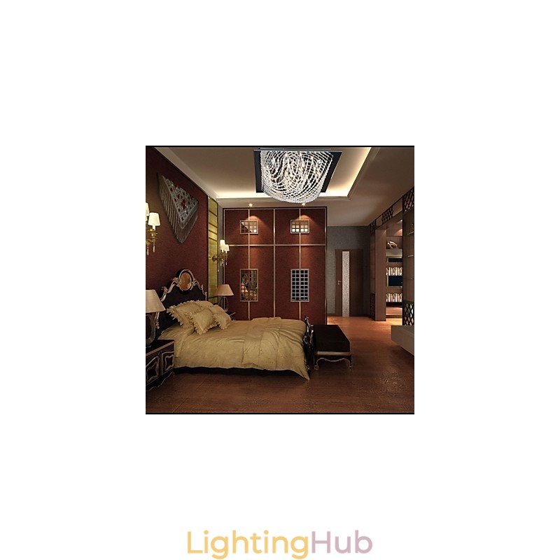 Traditional Classic Crystal Chrome Metal Chandelier