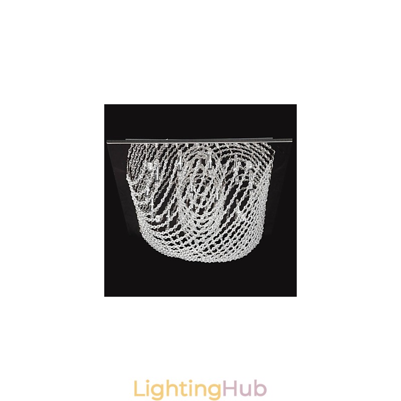 Traditional Classic Crystal Chrome Metal Chandelier