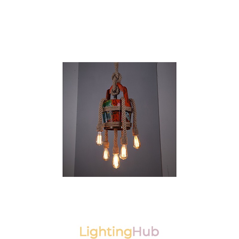 American Country Hemp Pavilion Chandelier Chandelier Retro Pattern Of Patented Products