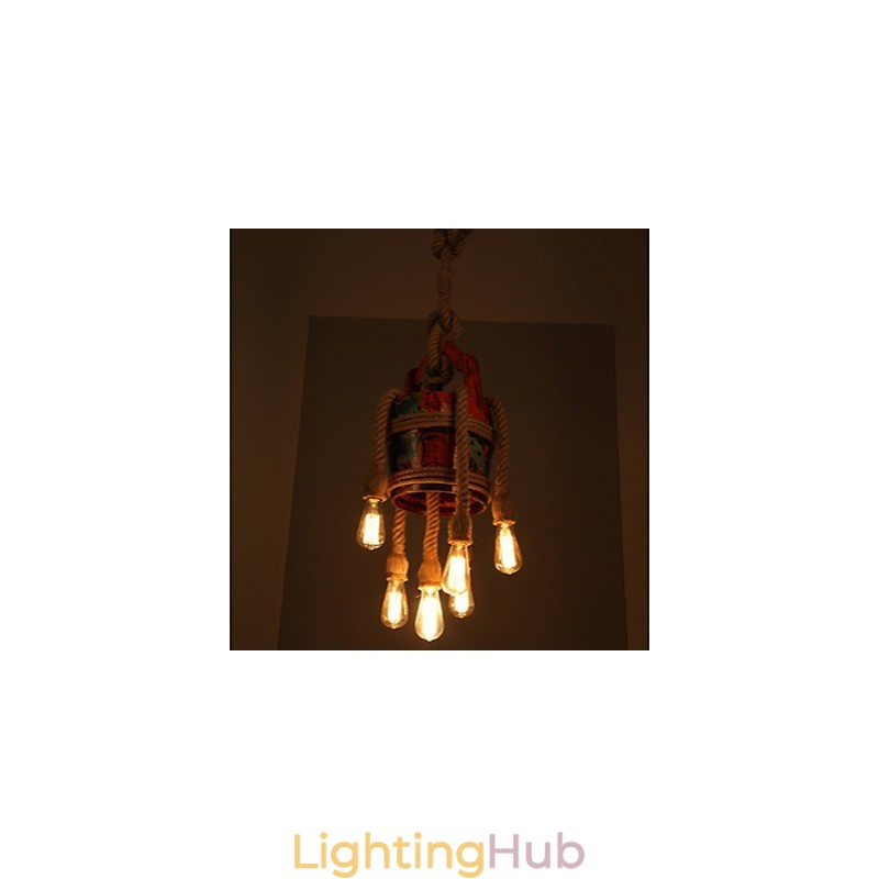 American Country Hemp Pavilion Chandelier Chandelier Retro Pattern Of Patented Products