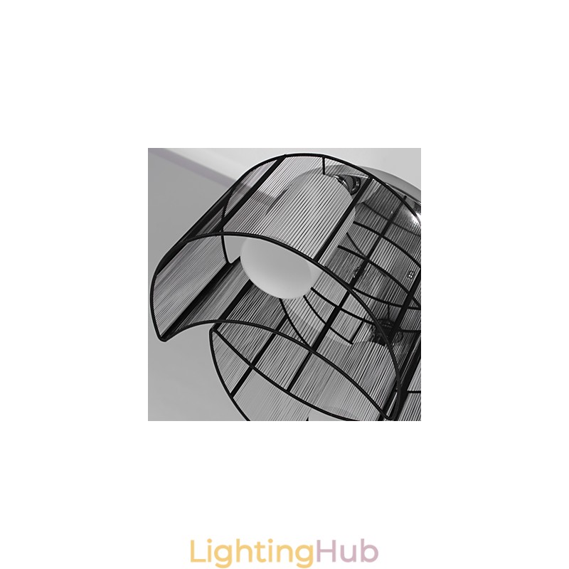 Ceiling Light Modern Design 2 Lights Black