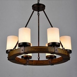 Vintage Old Wood Wooden Chandelier