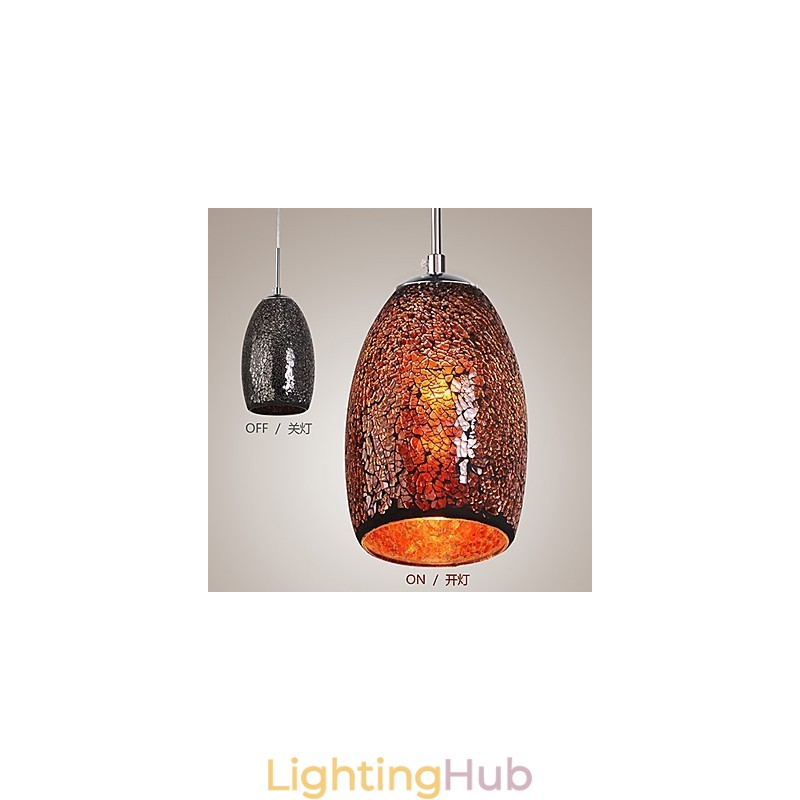 Traditional Classic Vintage Painting Metal Pendant Light