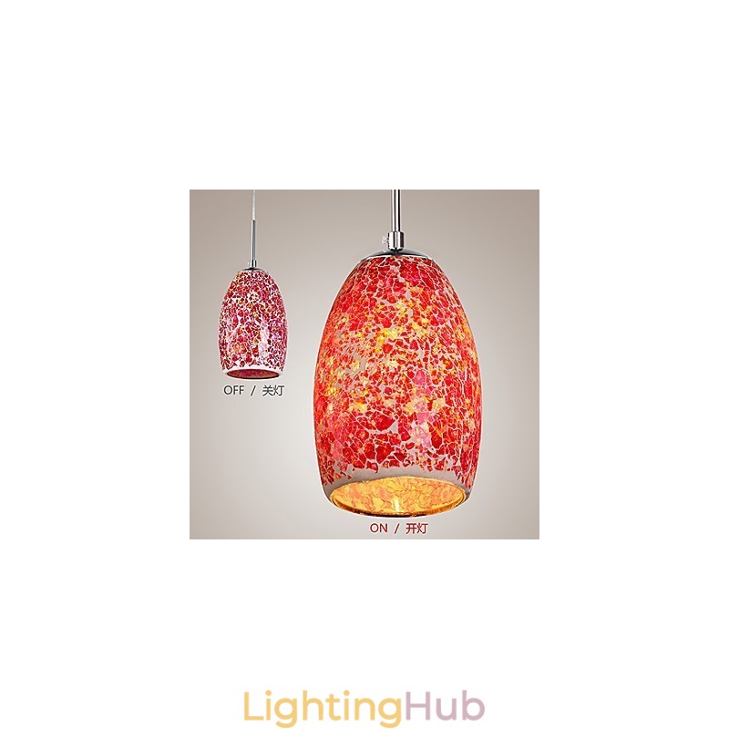 Traditional Classic Vintage Painting Metal Pendant Light