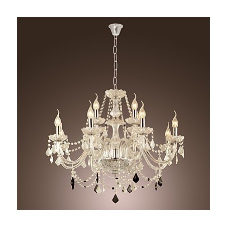 Rustic Lodge Crystal Electroplated Glass Chandelier Rustic Lodge Crystal Electroplated Glass Chandelier