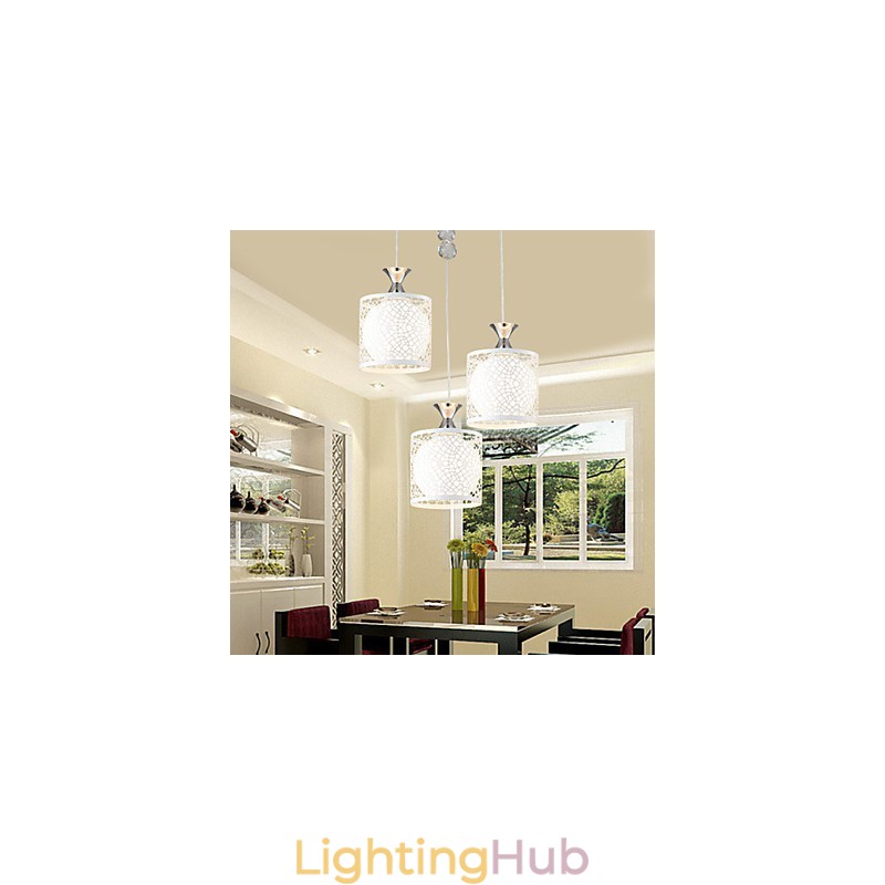 Contemporary And Contracted Three Creative Crystal Droplight Wrought Iron Lamp