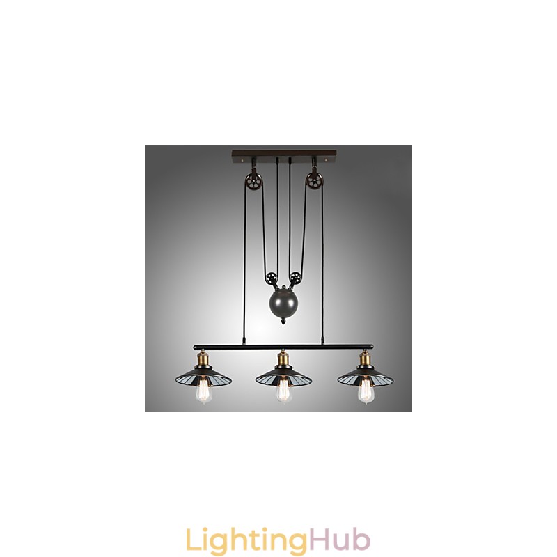Pendant Lights Vintage 3 Lights ST64 Bulbs Included Up and Down system