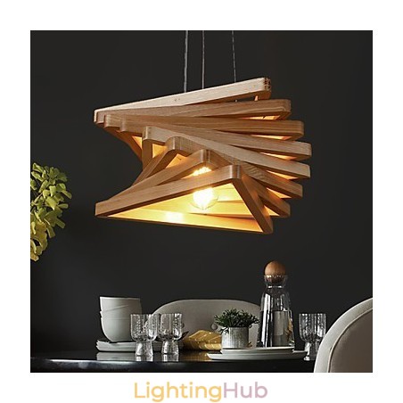 1Traditional Classic Country Mini Style Painting Wood Bamboo Pendant Light 1Traditional Classic Country Mini Style Painting Wood Bamboo Pendant Light