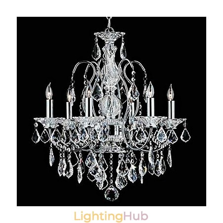 Traditional Classic Crystal Chrome Metal Chandelier Traditional Classic Crystal Chrome Metal Chandelier