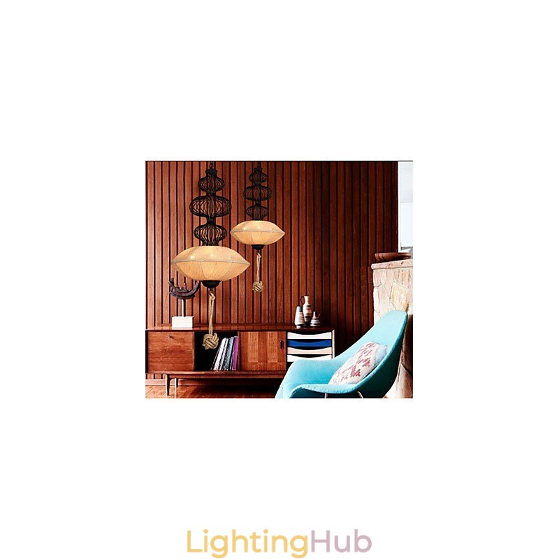 Nordic Retro Industrial Hemp Creative Birdcage Lamps
