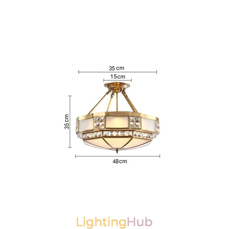 Traditional Classic Rustic Lodge Brass Metal Pendant Light