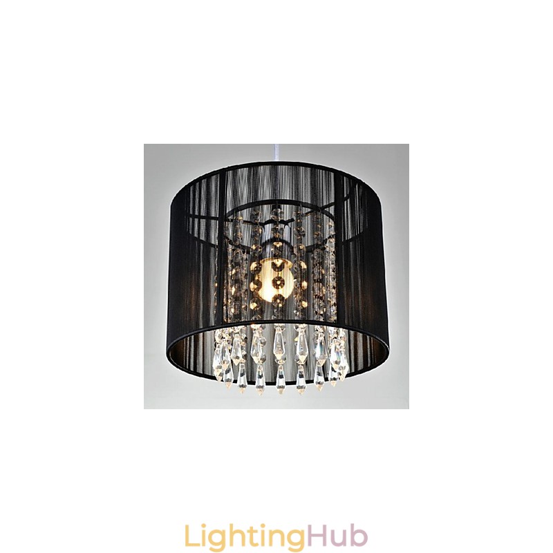 Modern Contemporary Crystal Chrome Metal Pendant Light