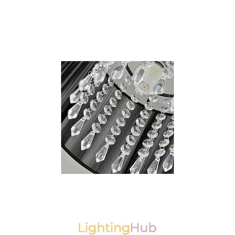 Modern Contemporary Crystal Chrome Metal Pendant Light