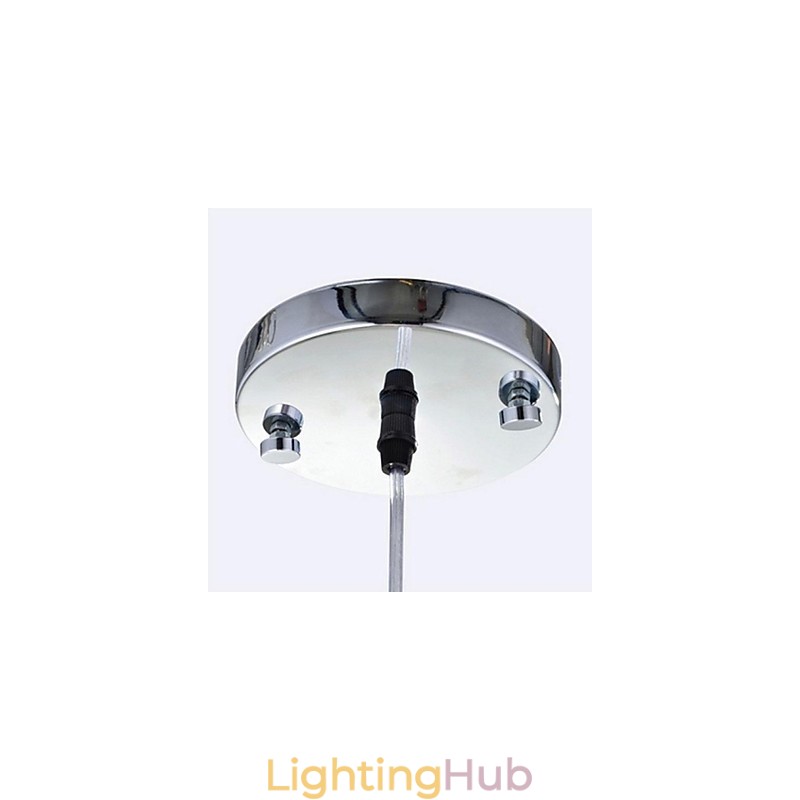 Modern Contemporary Crystal Chrome Metal Pendant Light