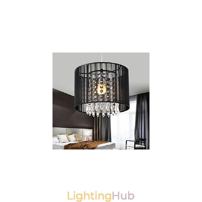 Modern Contemporary Crystal Chrome Metal Pendant Light