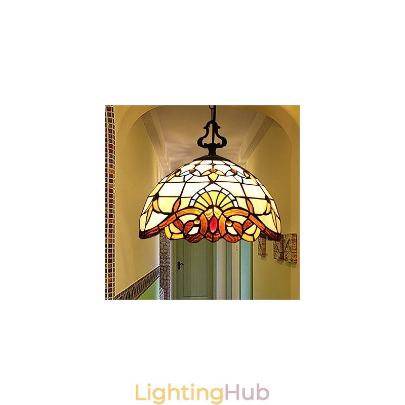 10 15㎡Chain Hoist 1 Meter European Pastoral Lamp Creative Art Glass Small Droplight
