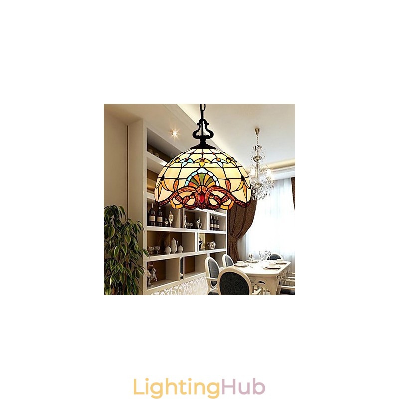 10 15㎡Chain Hoist 1 Meter European Pastoral Lamp Creative Art Glass Small Droplight