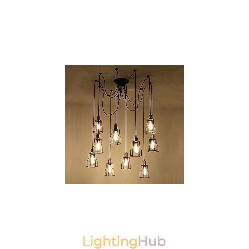 Vintage Edison Multiple Ajustable DIY Ceiling Lamp Light Pendant Lighting Chandelier Modern Chic Industrial Dining