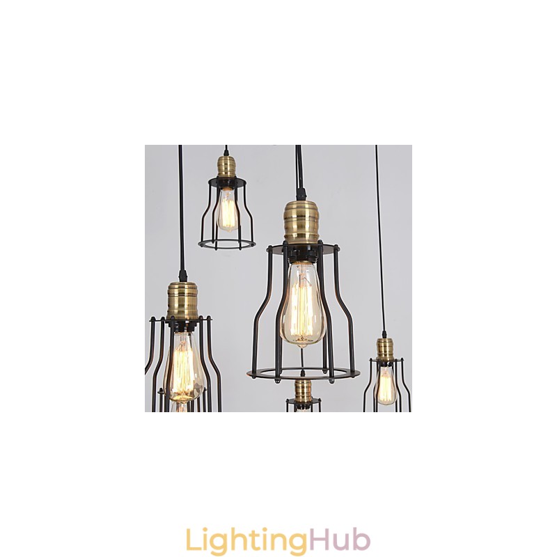 Vintage Edison Multiple Ajustable DIY Ceiling Lamp Light Pendant Lighting Chandelier Modern Chic Industrial Dining