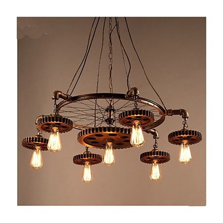 Creative Gear Of Retro Home Furnishing Iron Chandelier