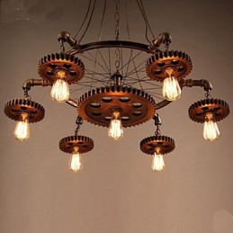 Creative Gear Of Retro Home Furnishing Iron Chandelier