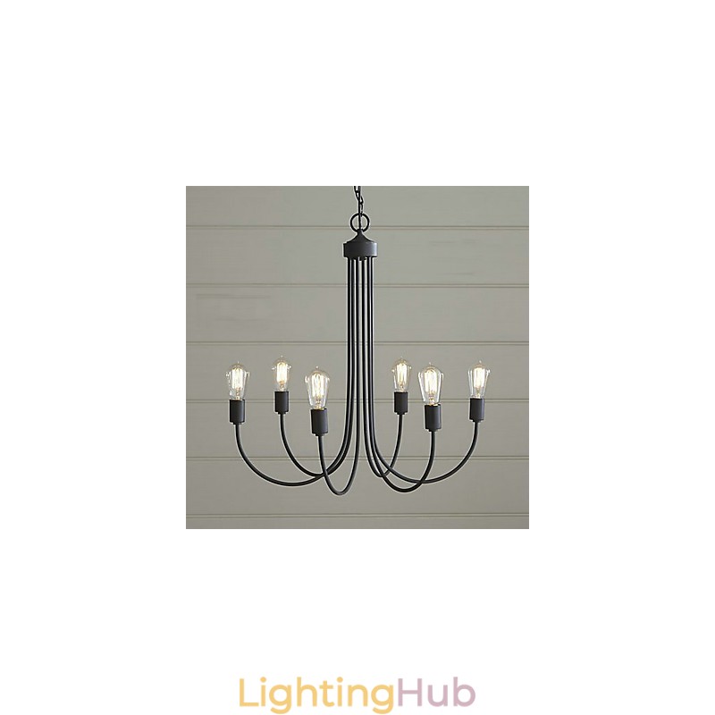 Country Painting Metal Chandelier