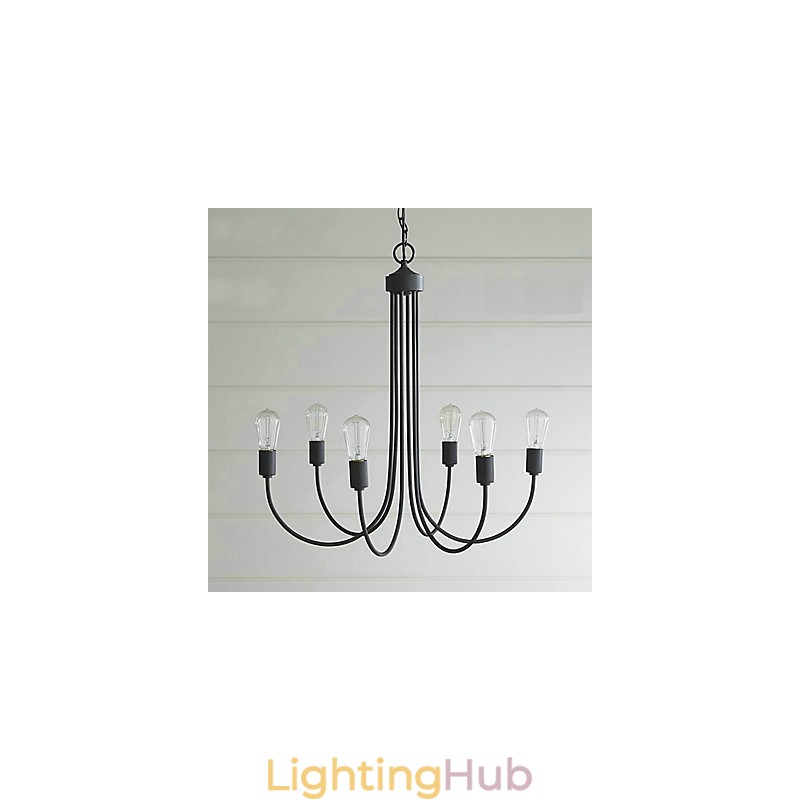 Country Painting Metal Chandelier