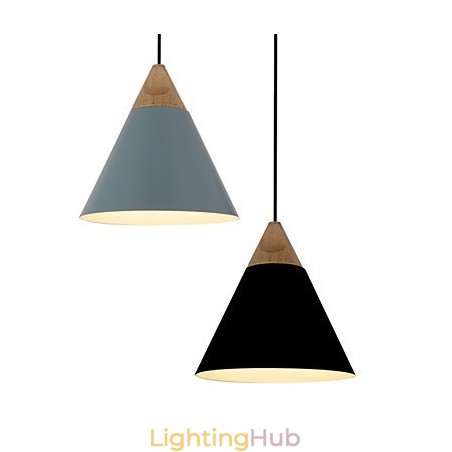 Mini Artistic Cone Pendant Lamp 1 Light Mordern Simplicity Finish Black White Dusty Blue Aluminum & Wooden Droplight Mini Artistic Cone Pendant Lamp 1 Light Mordern Simplicity Finish Black White Dusty Blue Aluminum & Wooden Droplight