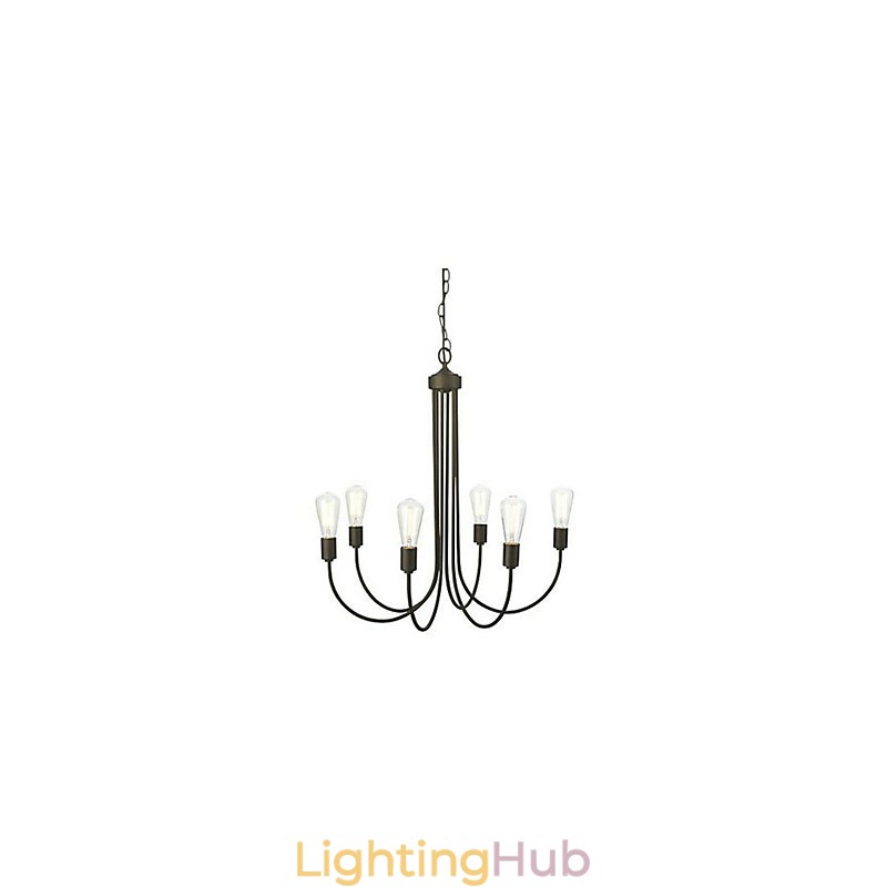 Country Painting Metal Chandelier