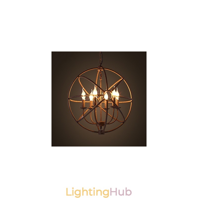 Sitting Lights Nordic Country Wrought Iron American Retro Candle Chandelier The Black Chandelier