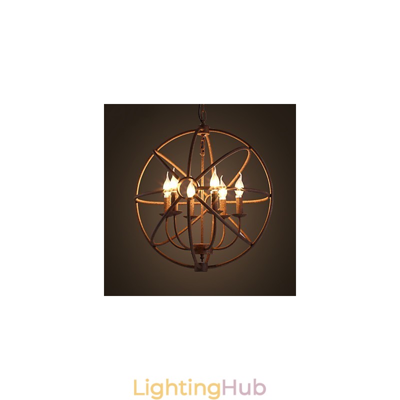 Sitting Lights Nordic Country Wrought Iron American Retro Candle Chandelier The Black Chandelier