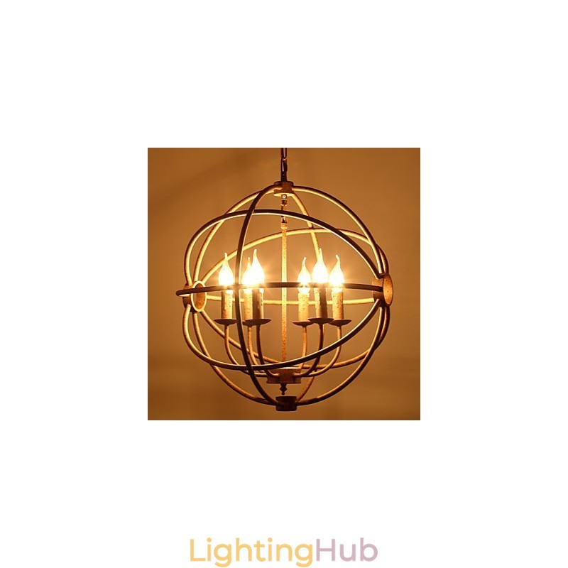 Sitting Lights Nordic Country Wrought Iron American Retro Candle Chandelier The Black Chandelier