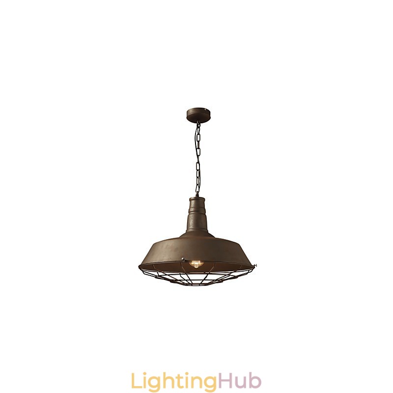 Retro Pendant Lamp 1 Light Old Metal Materila Shade Shop