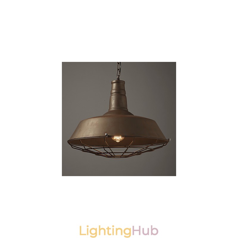 Retro Pendant Lamp 1 Light Old Metal Materila Shade Shop