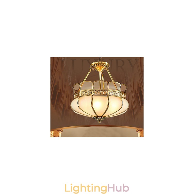 The Classical Copper Semi Ceiling lamp Copper Porch