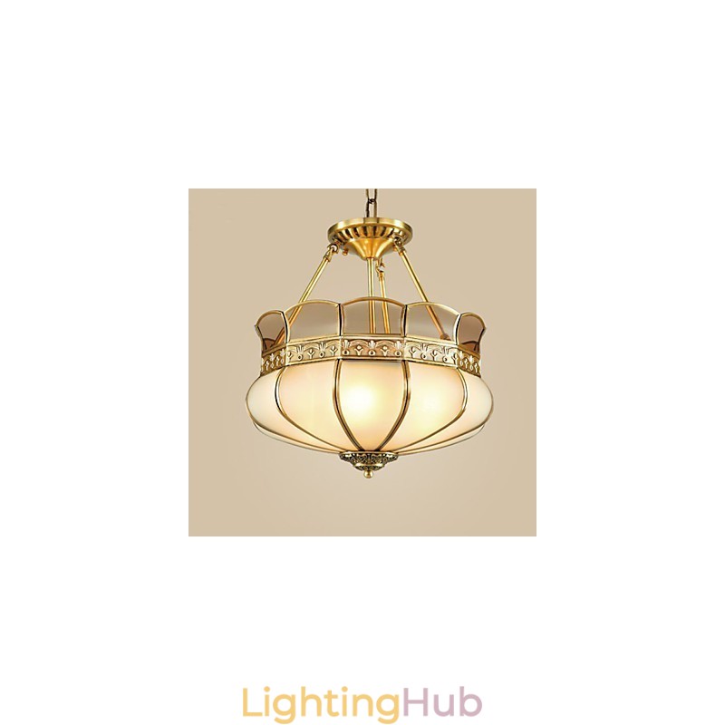 The Classical Copper Semi Ceiling lamp Copper Porch