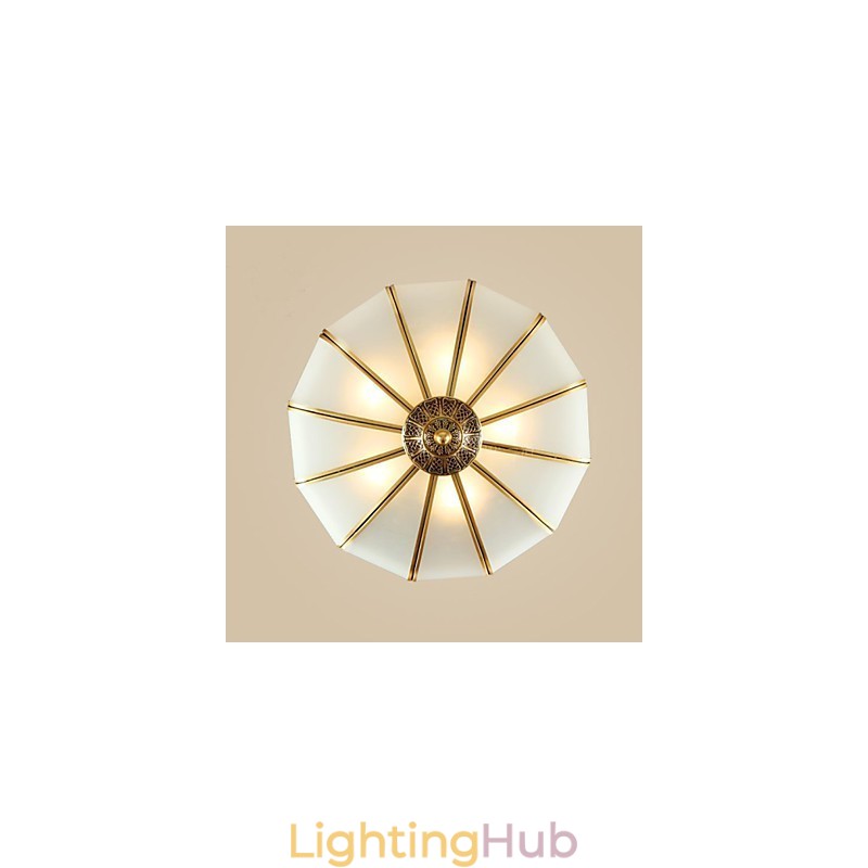The Classical Copper Semi Ceiling lamp Copper Porch
