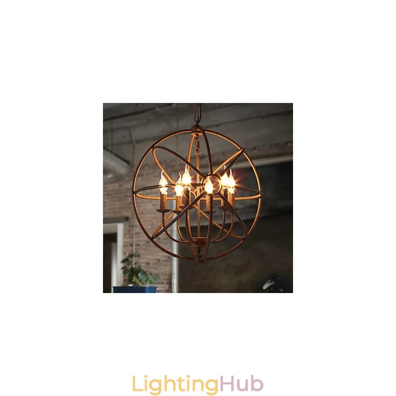 Sitting Lights Nordic Country Wrought Iron American Retro Candle Chandelier The Black Chandelier