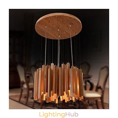Hotel Engineering Wood Art Line Chandelier Hotel Engineering Wood Art Line Chandelier