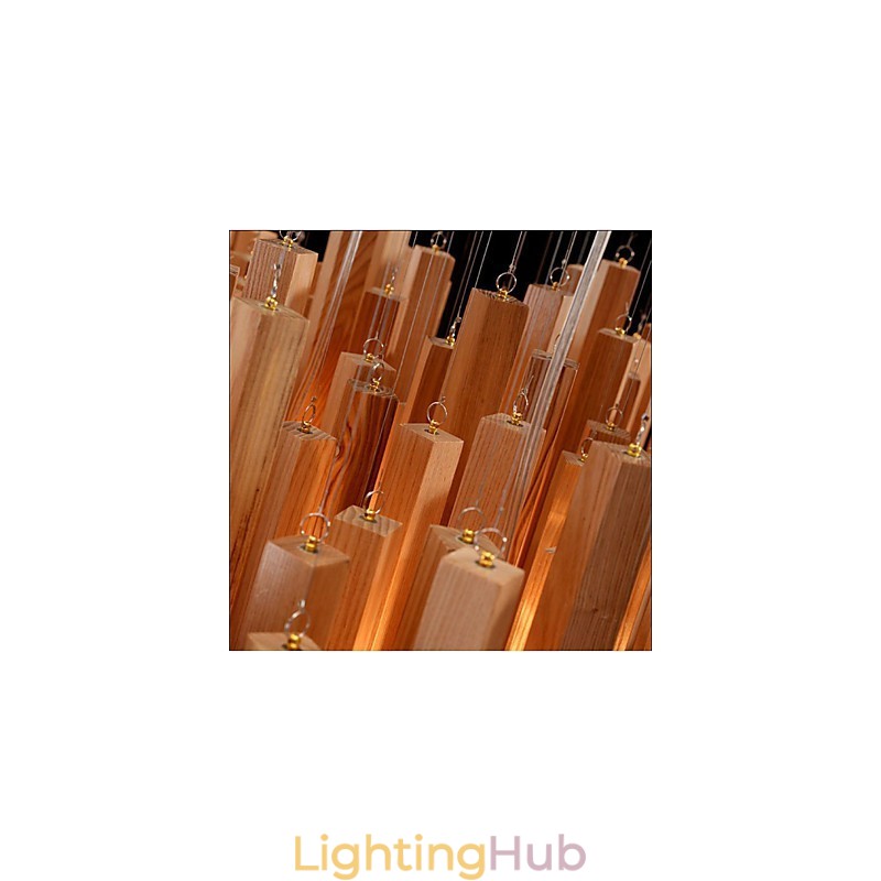 Hotel Engineering Wood Art Line Chandelier